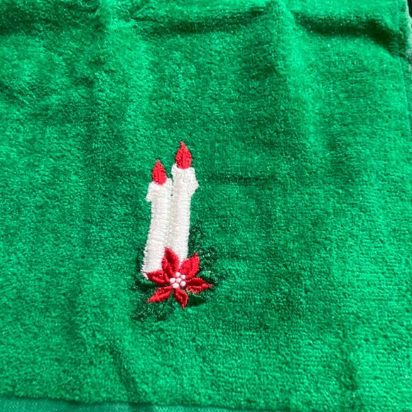 Christmas Set Of‎ 12 Assorted Holiday Hand Towels Festive Embroidery Appliqué - Picture 6 of 13